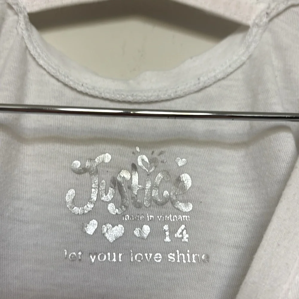 Justice Peace Happiness Love Tee Shirt Sz 14
